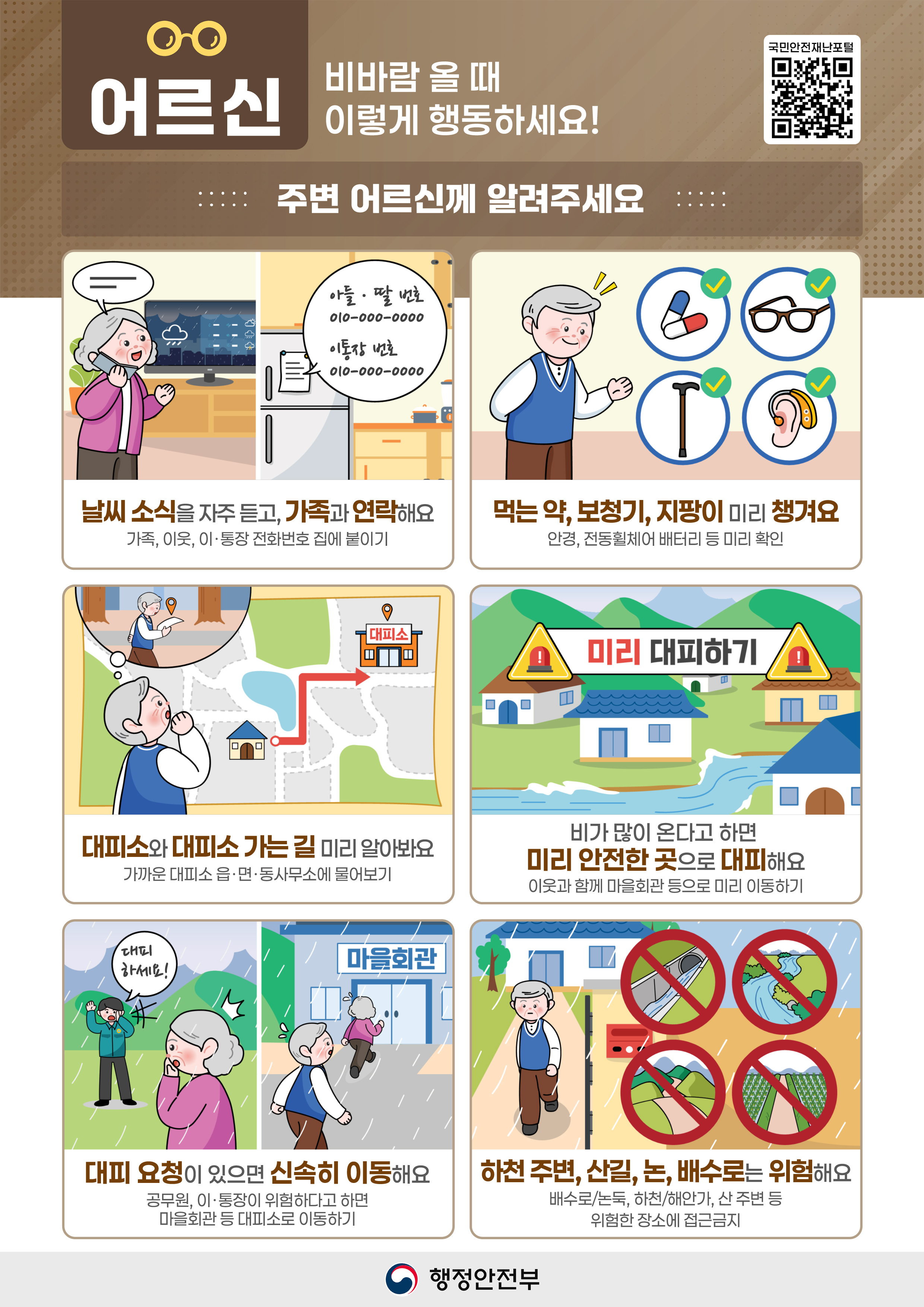 여름철 풍수해 국민행동요령 배포
